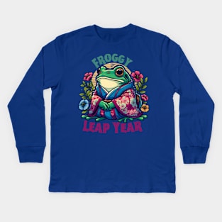 Froggy leap year Kids Long Sleeve T-Shirt